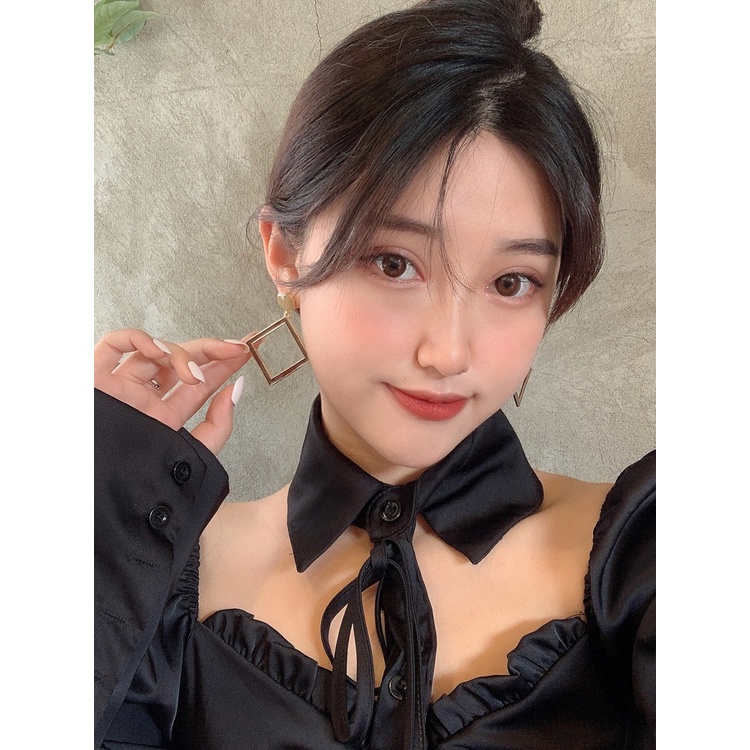 Bông tai hình vuông cá tính phong cách Hàn Quốc dành cho nữ