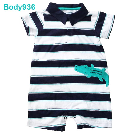 Body suit tay ngắn cho bé trai, body suit đùi sọc cho bé sơ sinh xuất dư size cho bé từ 3 kg đến 9kg