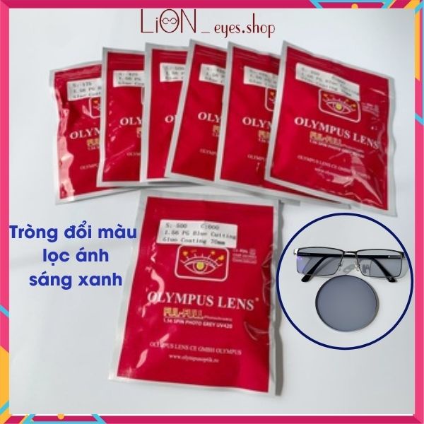 Tròng kính lọc ánh sáng xanh, đổi màu, chóng tia uv 420