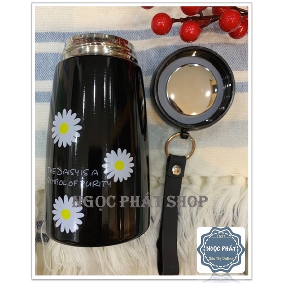 [Sang, xịn, mịn] Bình giữ nhiệt, bình coffee Inox 2 lớp SUS316 dung tích 320ml [Nắp gương soi]