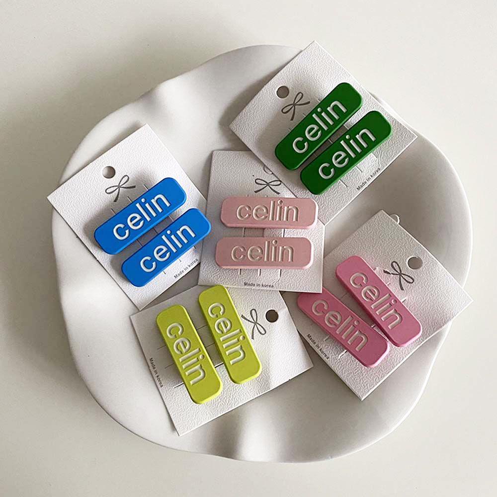 Kẹp Tóc Mái Vịt Hình Chữ CELI Màu Sắc Ngọt Ngào Xinh Xắn Cho Nữ