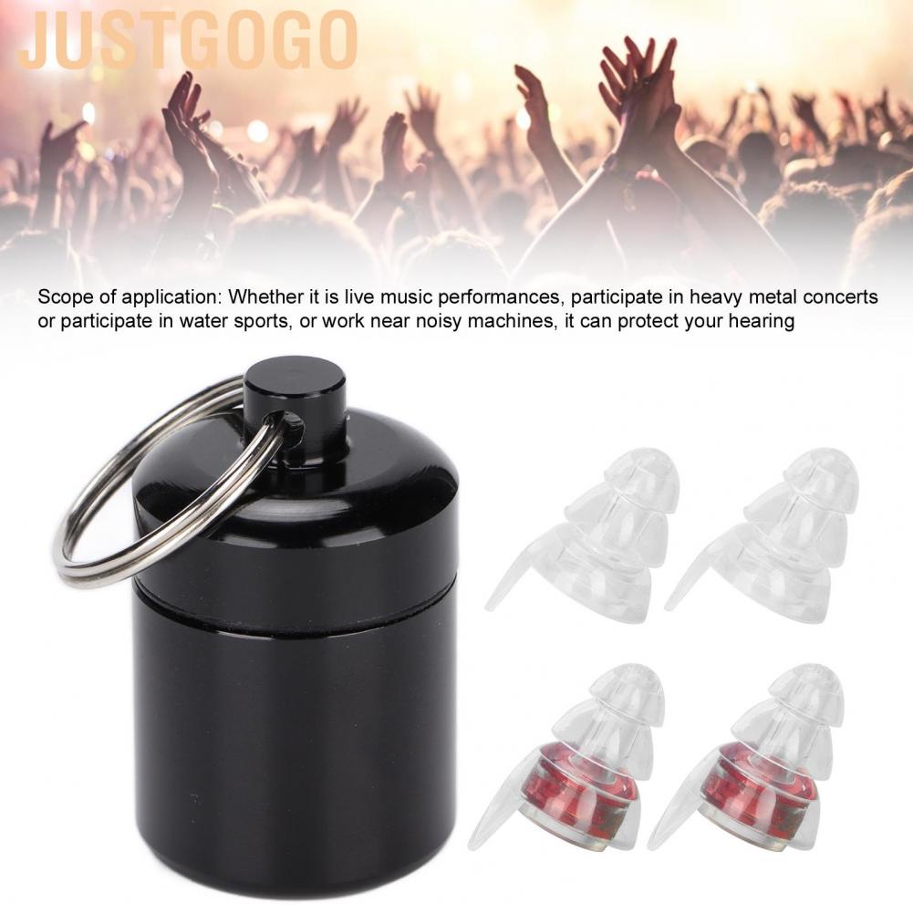 Justgogo Concert Earplugs Hearing Protection Tools For Music Performances Water Sports