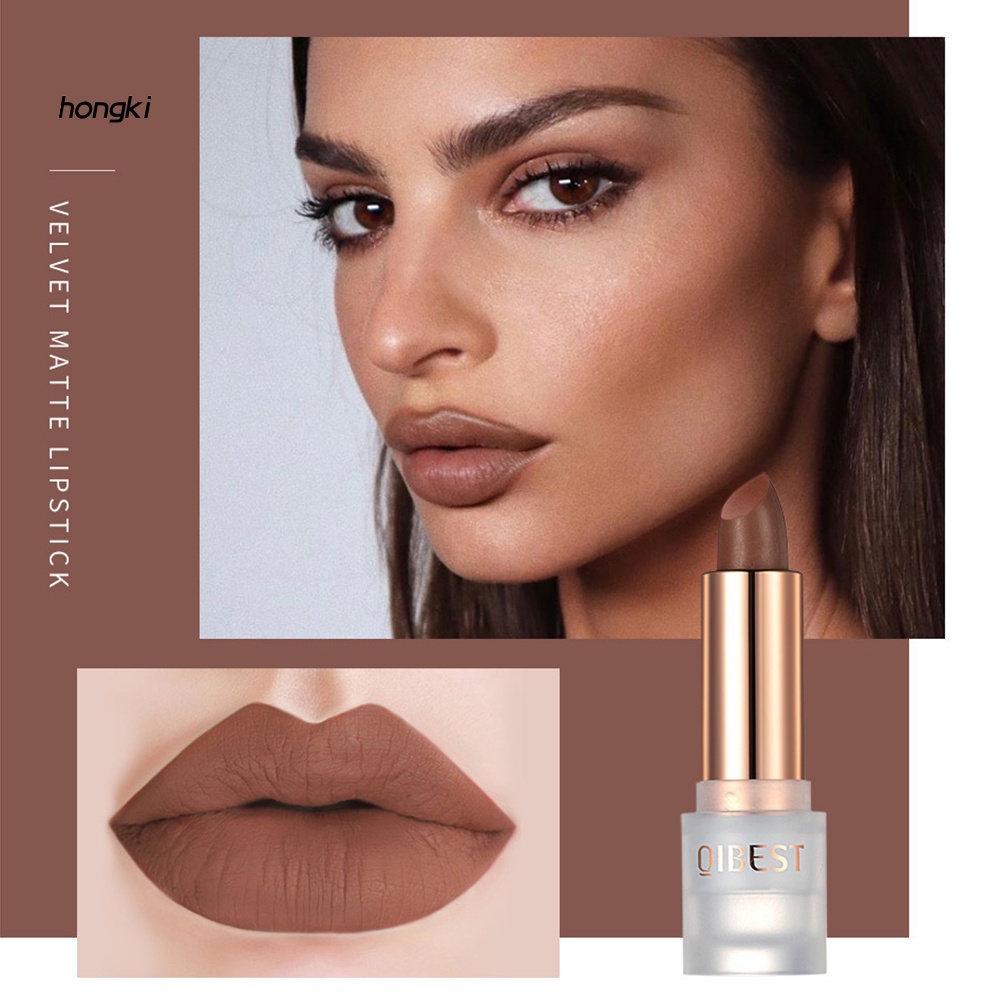 [Hàng mới về] Son môi trang điểm QIBEST dưỡng ẩm không phai màu lâu trôi