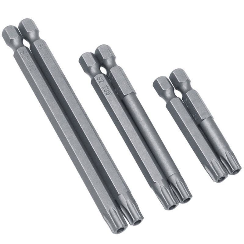 Set 11/12 mũi tua vít đầu phẳng dạng lục giác 1/4" an toàn chuyên dụng