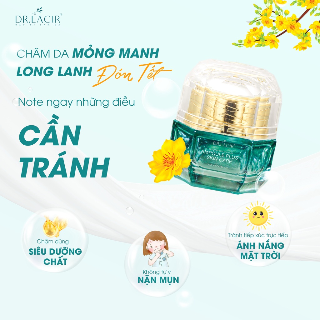 Viên Siêu Dưỡng Chất Phục Hồi Drlacir,Hộp 40 viên,cung cấp dưỡng chất,ngắn ngừa lão hóa,hỗ trợ cân bằng da