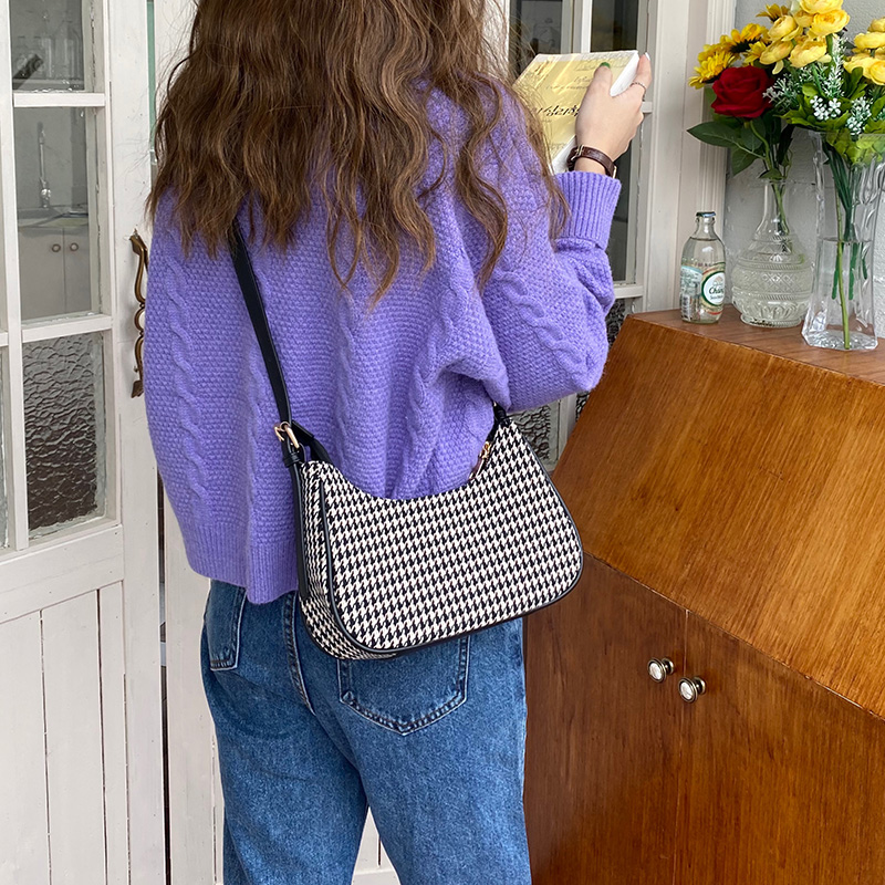 Túi xách đeo chéo họa tiết caro phong cách retro hợp thời trang cho nữ IELGY
