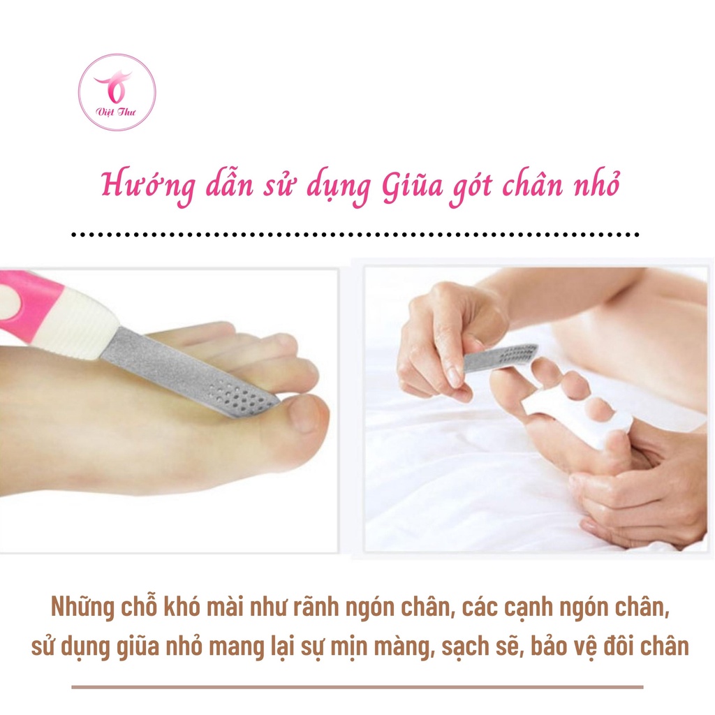 Dụng cụ chà gót chân tẩy tế bào chết hiệu quả chăm sóc bàn chân trắng hồng Việt Thư