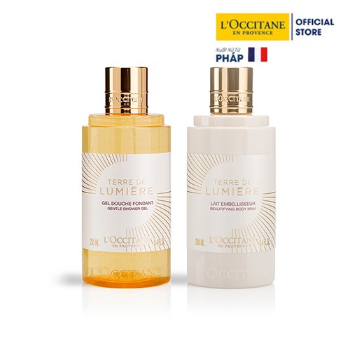 Bộ sản phẩm gel tắm và sữa dưỡng thể hương nước hoa Terre De Lumiere Y 250ml L'occitane