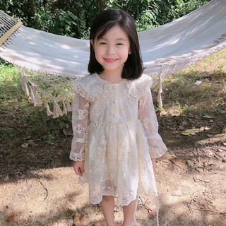 Váy ren tiểu thư cho bé gái