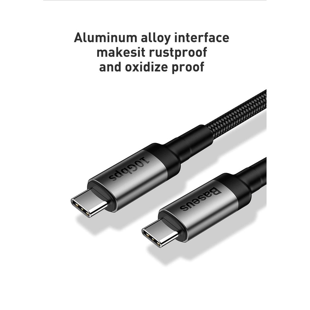 Cáp Sạc Nhanh Baseus 60W-5Gbps / 100W-10Gbps Type-C To Type-C PD Sạc Nhanh Quick Charge 4.0 3.0 Cho Samsung Smartphone