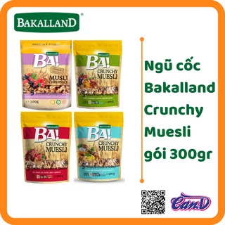 (5 loại) Ngũ cốc Bakalland Crunchy Muesli gói 300gr