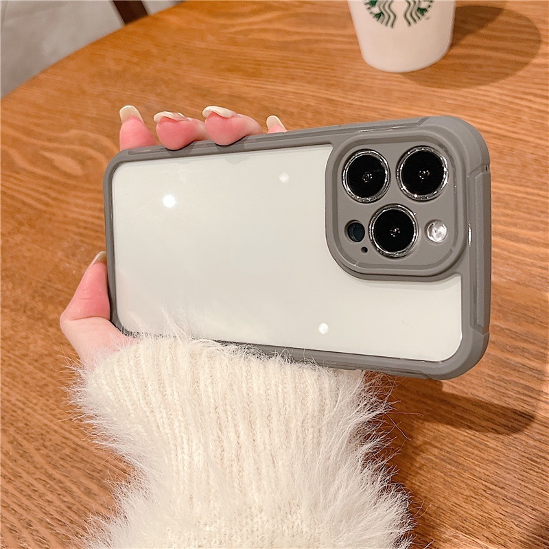 Ốp Điện Thoại Màu Kẹo Trong Suốt Chống Sốc Cho iPhone 13 12 11 Pro MAX XS MAX