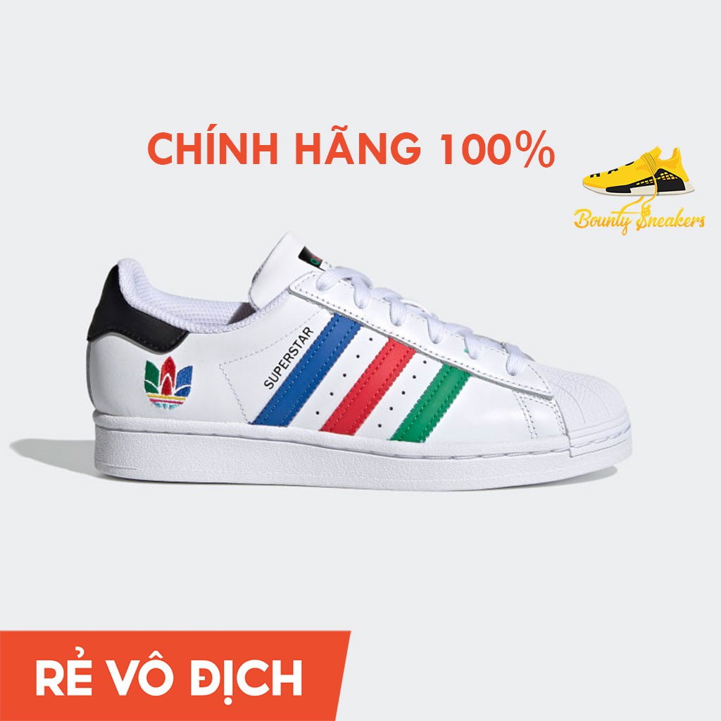 Giày Sneaker Thời Trang Adidas Super Star 20 Trefoil Nữ Trắng FW5236 - Hàng Chính Hãng