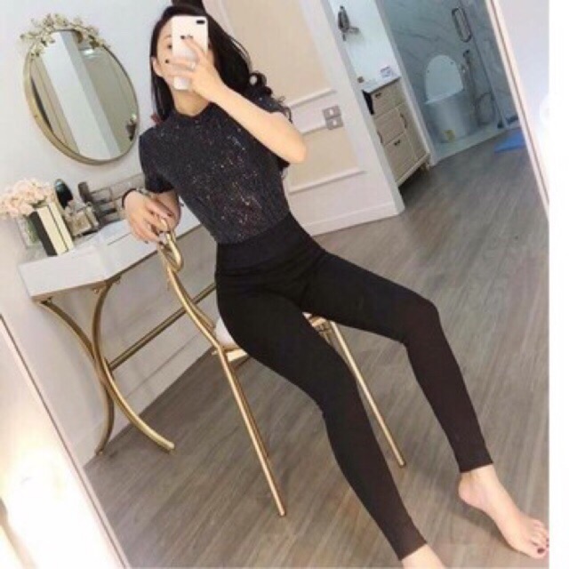 Quần Legging Gen Bụng cạp cao 6 phân nâng mông dày dặn