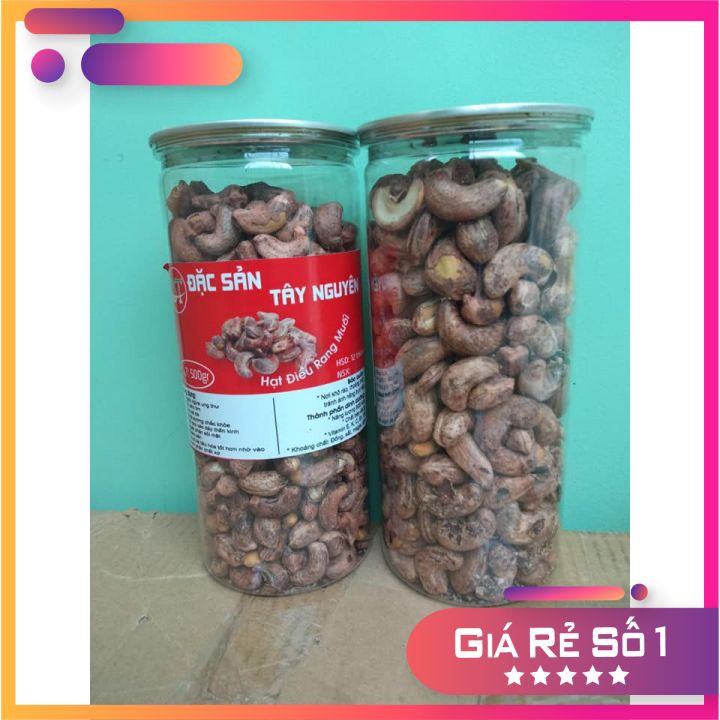 500g hạt điều rang muối nguyên hạt-còn vỏ lụa