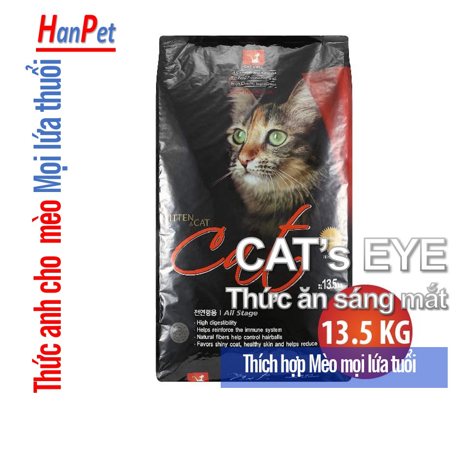 HN-(Bao 13,5kg) Cat's Eye - Thức ăn mèo Hàn Quốc GIÚP SÁNG MẮT - CAT EYE Thức ăn viên cao cấp cho mèo mọi lứa tuổi