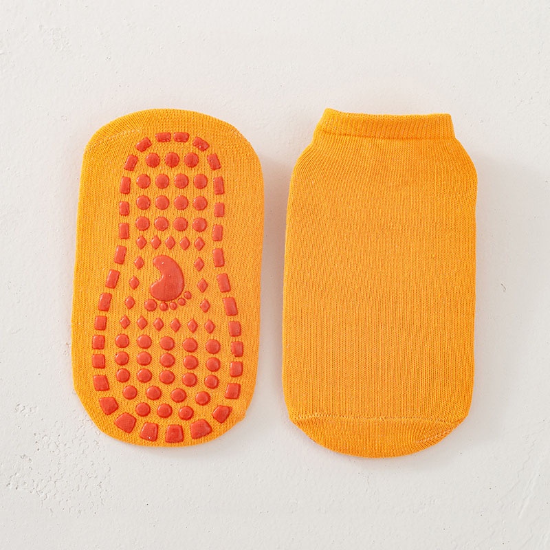 Vớ Cotton Mềm Mại Thoáng Khí Chống Trượt Nhiều Màu Sắc Đơn Giản Dành Cho Trẻ Em