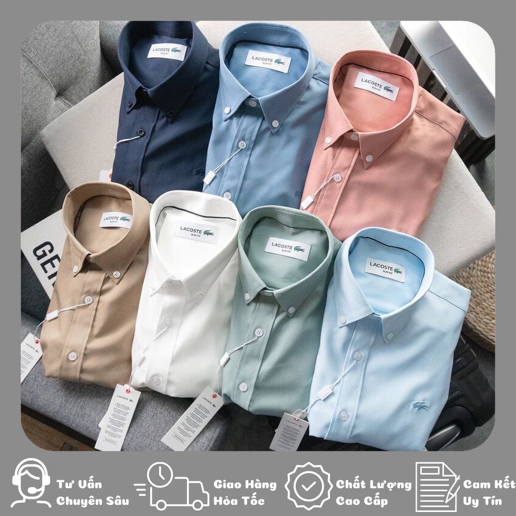 Áo Sơ Mi Nam Dài Tay LCST Logo Thêu 6 Kiểu Dáng Slimfit