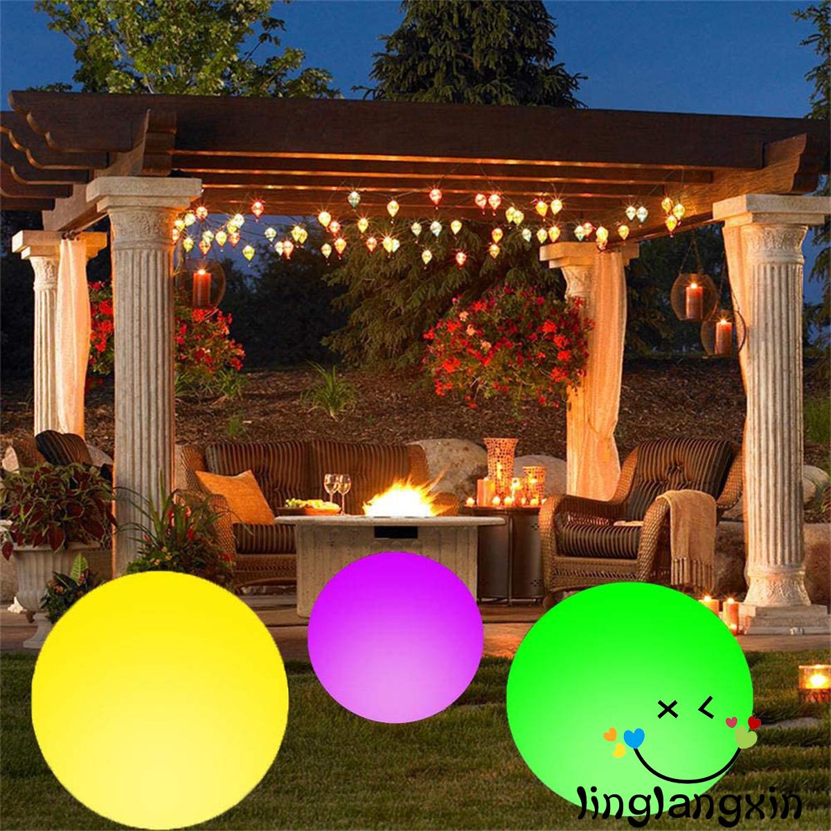 H-C★LED Beach Ball, Inflatable Luminous Ball with Remote Control for Outdoor Pool Beach Party, White