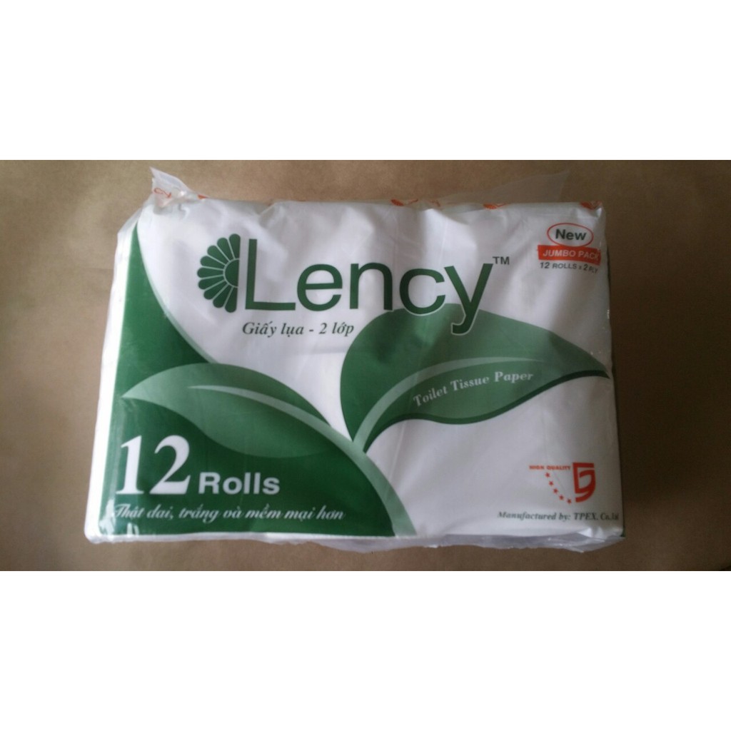 Giấy Vệ Sinh Lency 12 Cuộn 2 Lớp