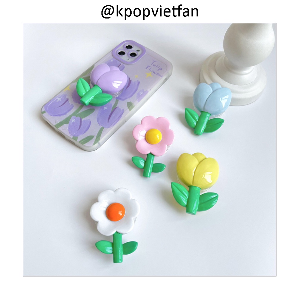 POPSOCKET kẹo điện thoại chống trượt họa tiết HOA XINH nhiều màu sắc pastel