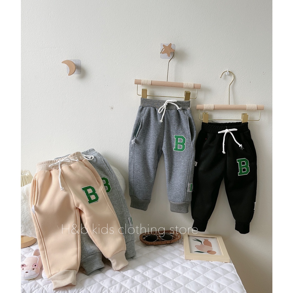 Quần nỉ bông chữ B bé trai