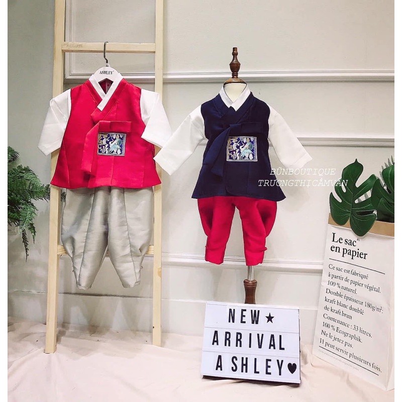 bộ han bốc bé trai kèm mũ