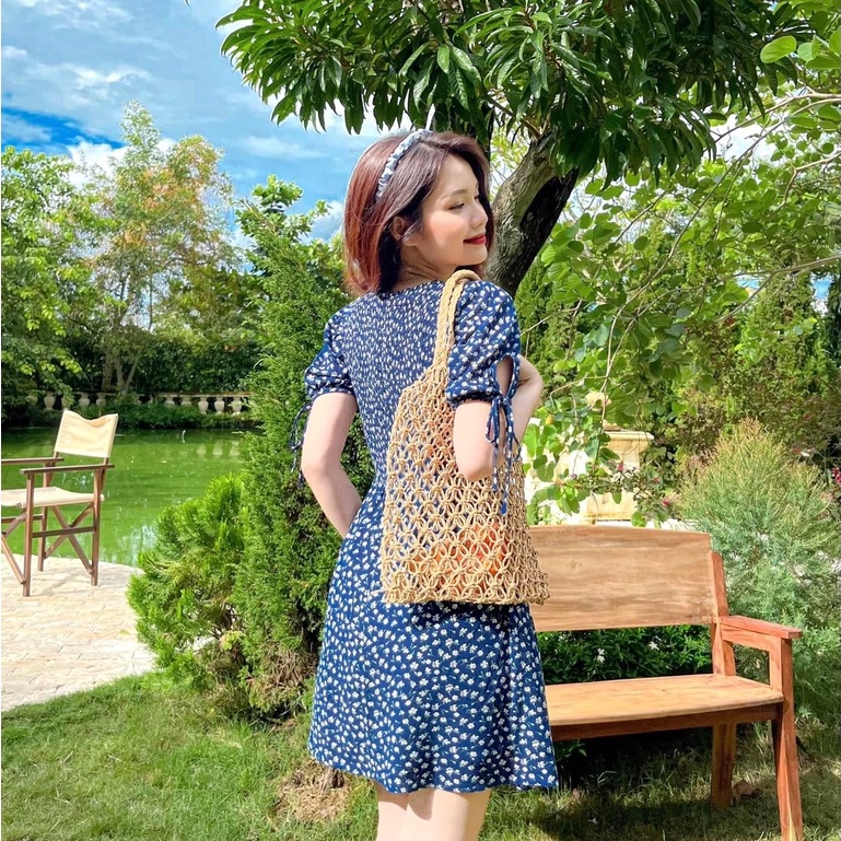 Đầm CATIE - Đầm cổ tròn chun ngực