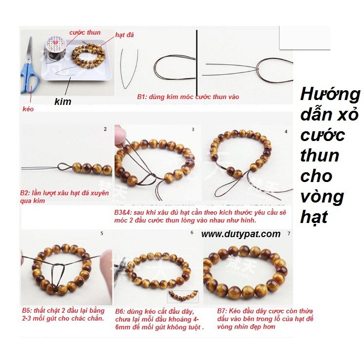 Dây cước thun lụa xỏ vòng hạt cuộn 10m