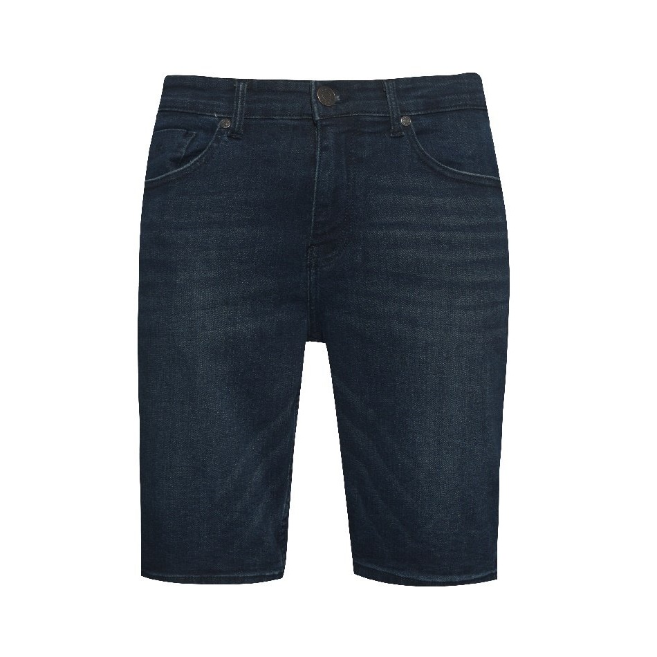Quần short jean nam hàng hiệu OWEN SJ220264 sóc đùi ngố bò màu xanh đậm dáng slim fit ôm vừa vải denim cao cấp mềm mát