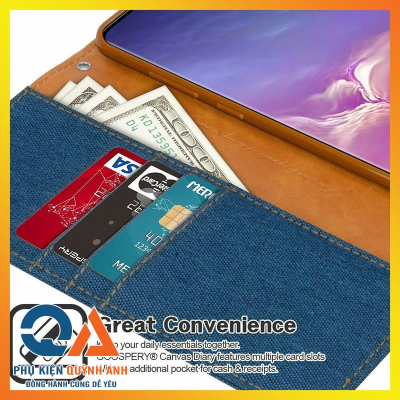 Bao da Galaxy S10/S10 Plus/S10e Mercury Canvas Diary ngăn chứa thẻ | BigBuy360 - bigbuy360.vn