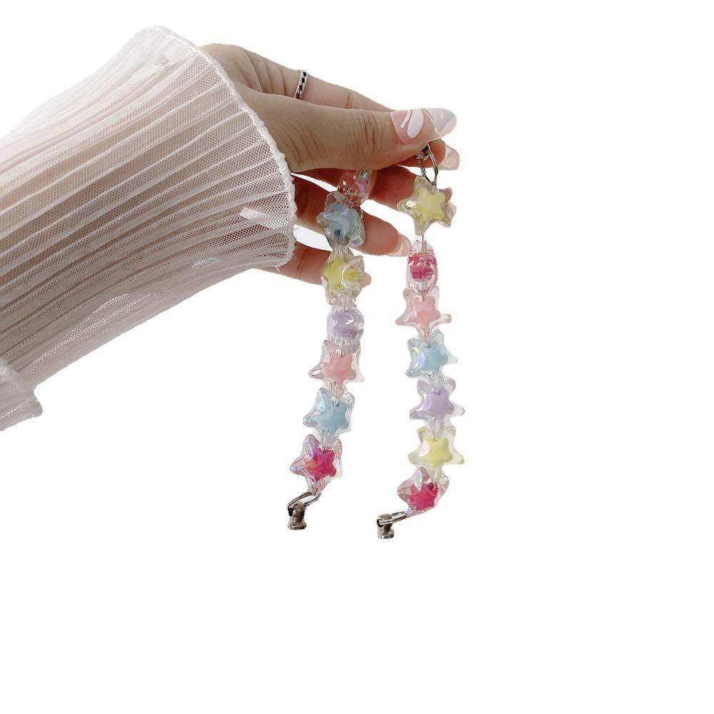 Dây Treo Trang Trí Điện Thoại Hình Ngôi Sao Năm Cánh Nhiều Màu Chống Rơi DIY