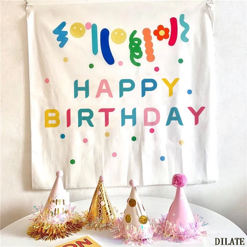 Banner - Thảm treo tường trang trí sinh nhật kiểu Hàn Quốc