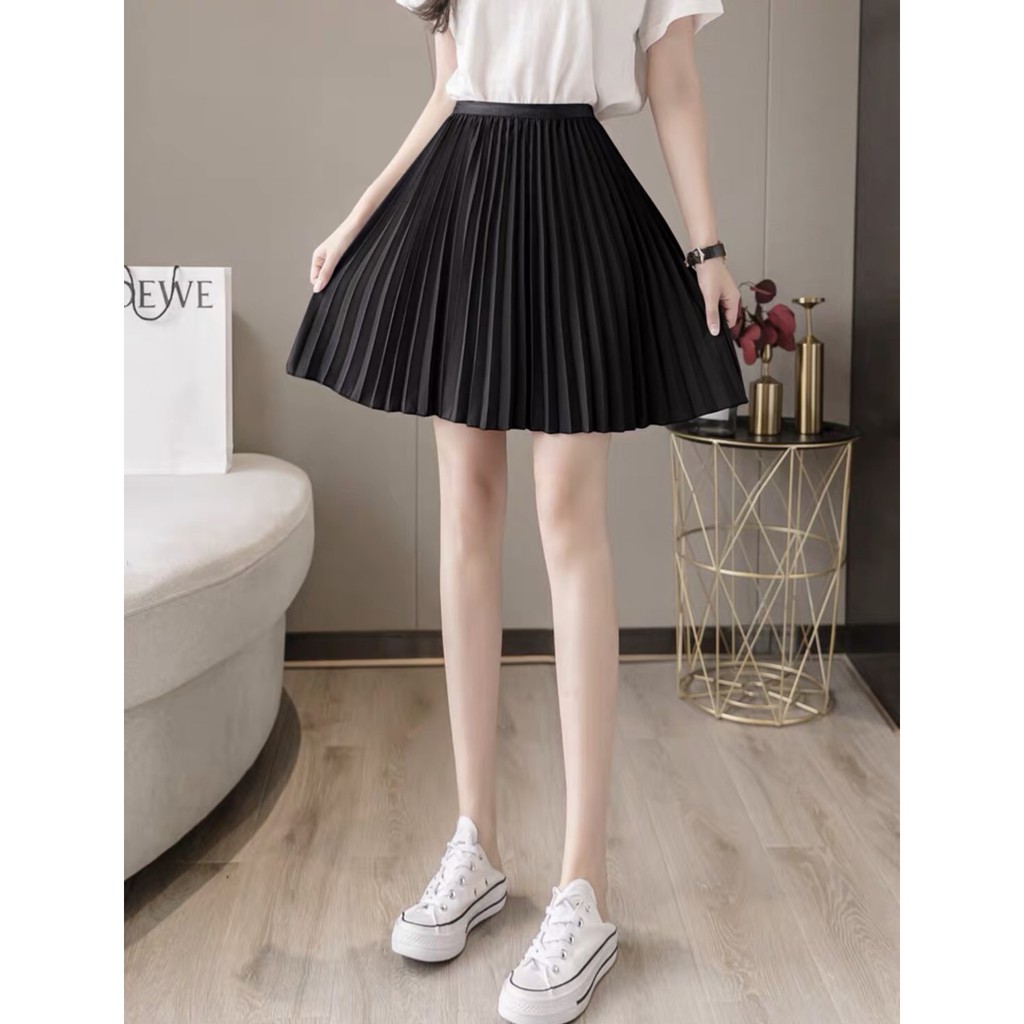 Chân váy chứ a, chân váy dập ly 1 tầng siêu xinh xắn - Colory shop