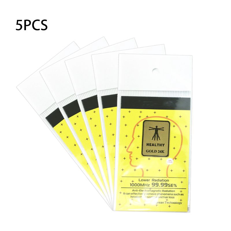 Set 5 Miếng Dán Chống Bức Xạ Điện Thoại Mạ Vàng 24k
