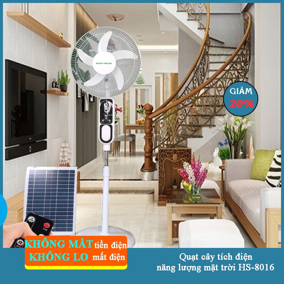 Quạt cây năng lượng mặt trời HS-8016 công suất lớn