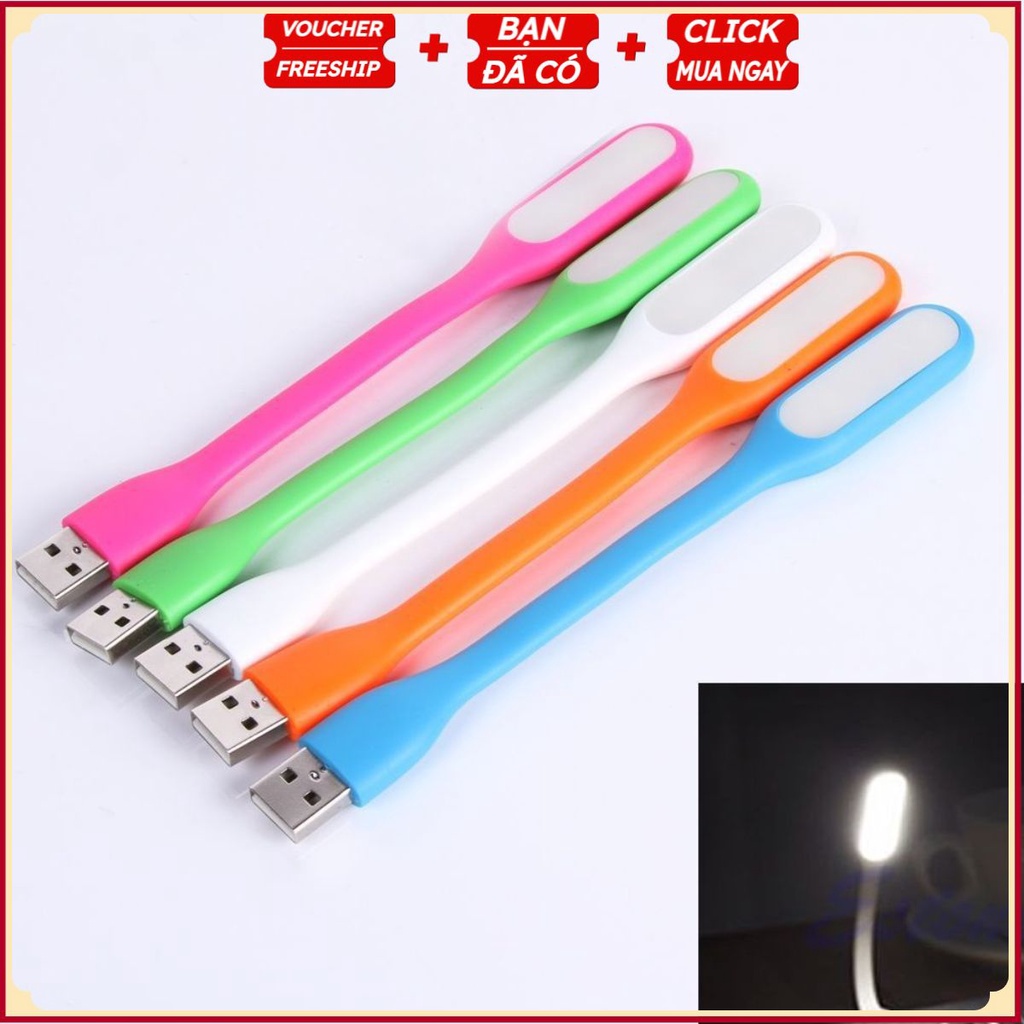 Đèn Led Mini USB siêu sáng, vỏ nhựa dẻo, phụ kiện cắm cổng USB sạc dự phòng, laptop - Màu Đèn Ngẫu Nhiên