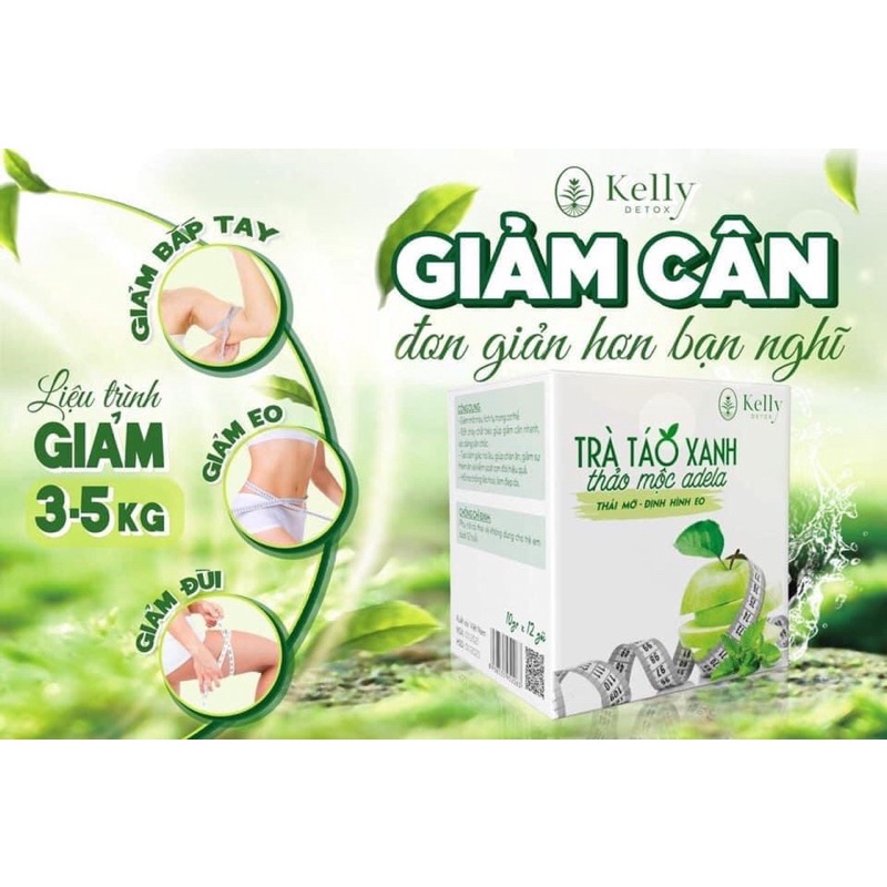 [TẶNG SET 3 GÓI] TRÀ GIẢM CÂN TÁO XANH THẢO MỘC 🍏 THẢI MỠ - ĐỊNH HÌNH EO🍏