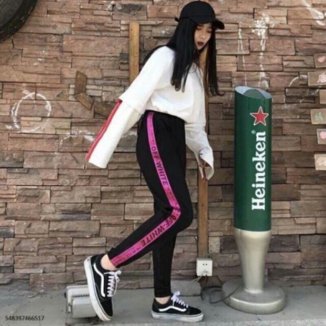 Quần jogger viền dây Off White