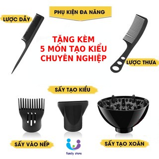 Máy Sấy Tóc Tạo Kiểu Deliya 2 Chiều Công Suất Lớn 2200W Chính Hãng Chất Lượng Cao Tặng 5 Món Xịn