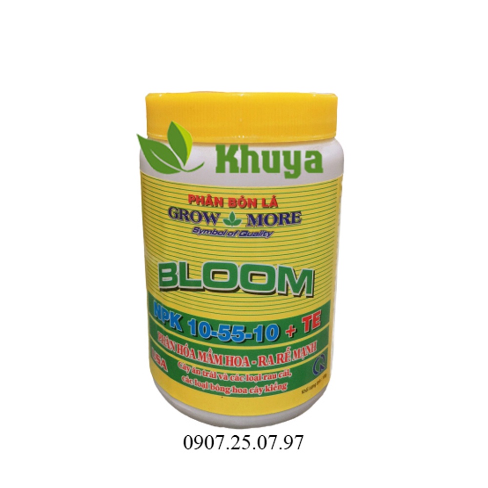 Phân bón lá Growmore Bloom 10-55-10+TE 100gr Tạo mầm và Kích rễ