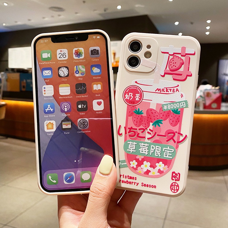 [SIÊU HOT] ốp lưng iphone ốp điện thoại iphone trà sữa dâu tây việt quất 6/6plus/7plus/8/8plus/x/xsmax/11/11promax/12pro