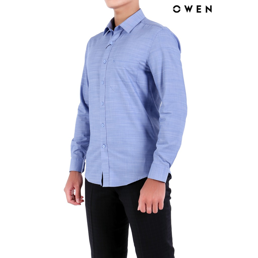 Áo sơ mi dài tay Owen Bamboo Slimfit có túi màu xanh  - AS20697DT | BigBuy360 - bigbuy360.vn