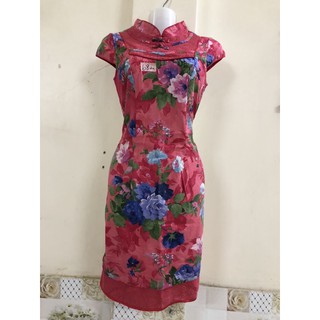 Đầm sườn xám si tuyển ( mới 90%)  eo 68cm 642