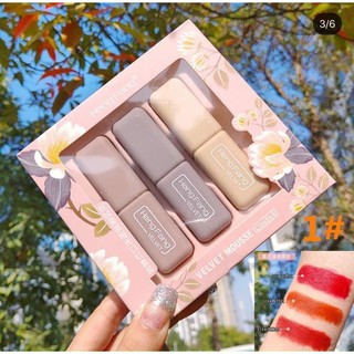 Son nội địa trung - set 3 cây son hengfang tone đất siêu lì - t06