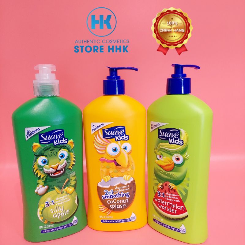 Sữa tắm gội xả 3 in 1 Suave kids