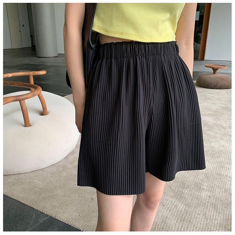 Quần Short Tăm Xếp Ly Nữ- Quần Đùi Dập Ly Dáng Ngắn Ulzzang Siêu Hot