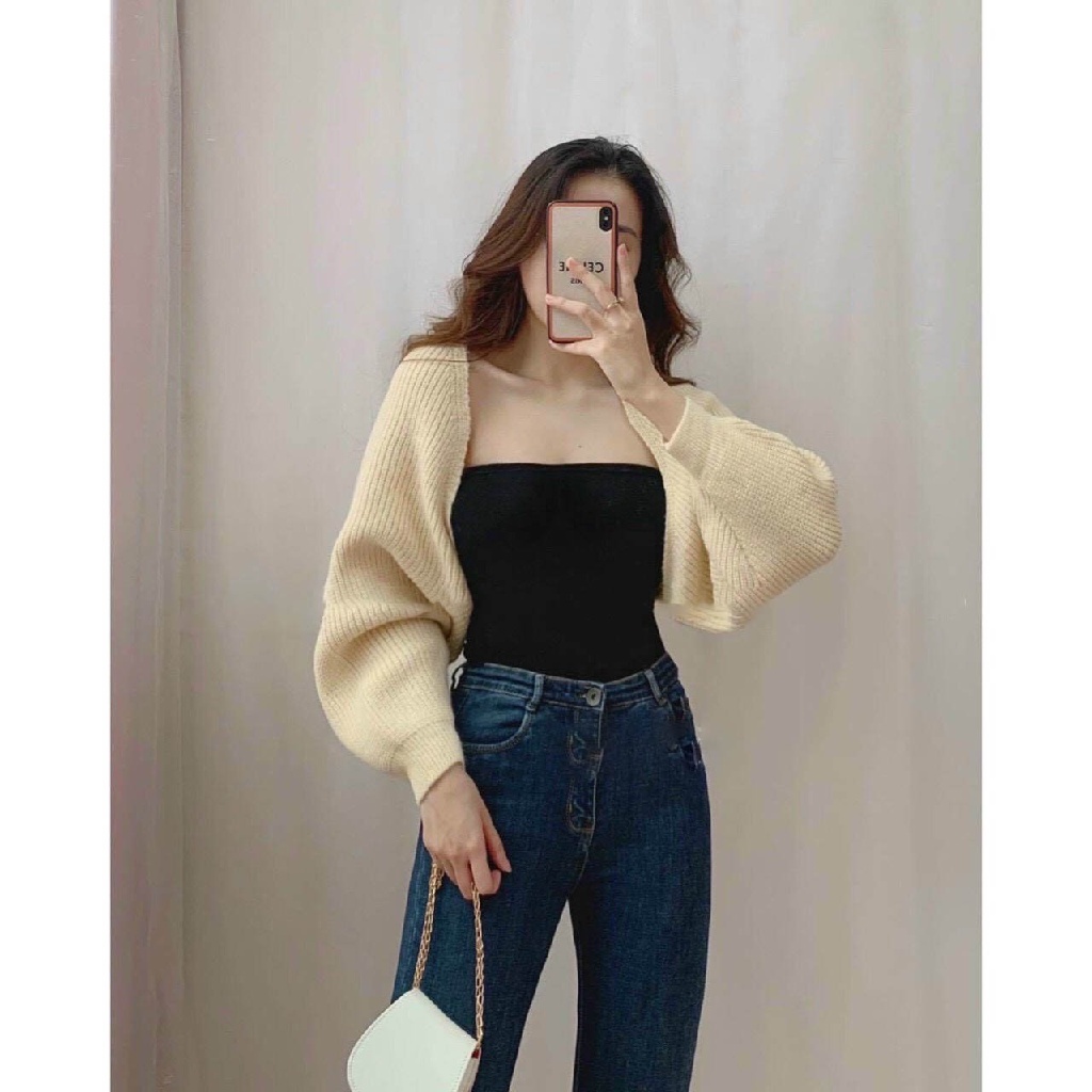 Áo khoác len cardigan FM Style crotop chất len đan xịn phong cách sexy hot trend 211006080 | BigBuy360 - bigbuy360.vn