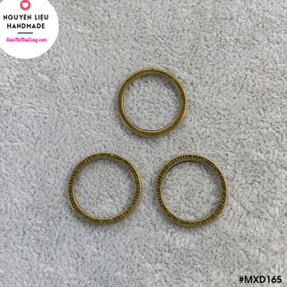 (Bịch 12 cái/ 10gr) - Mặt xi đồng vòng tròn nhỏ có chữ - MXD165