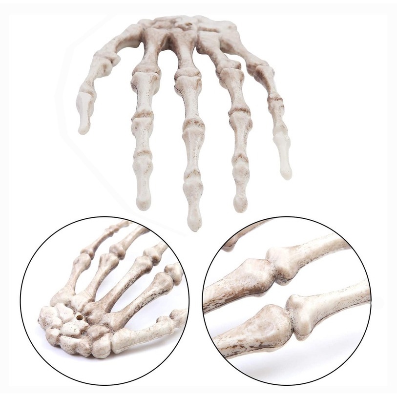 Bộ Xương Bàn Tay Kinh Dị Tỉ Lệ 1: 1 Trang Trí Nhà Cửa Dịp Halloween
